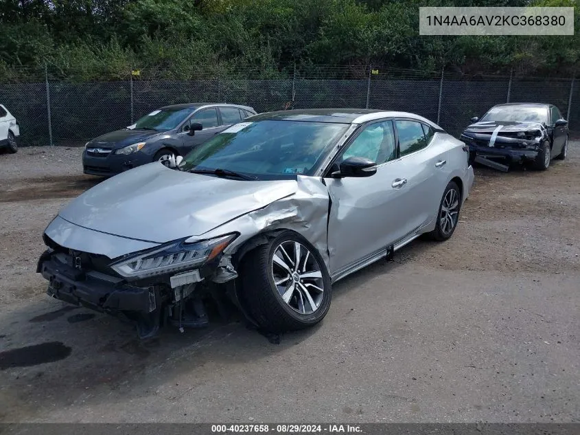 2019 Nissan Maxima 3.5 Sl VIN: 1N4AA6AV2KC368380 Lot: 40237658