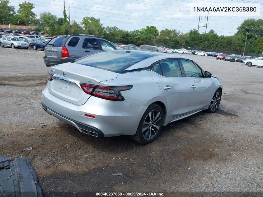 2019 Nissan Maxima 3.5 Sl VIN: 1N4AA6AV2KC368380 Lot: 40237658