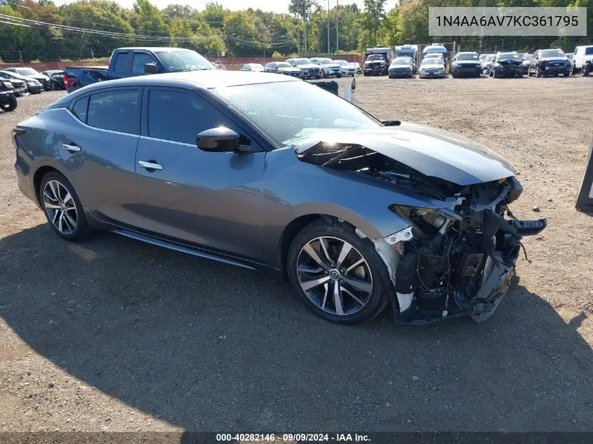 1N4AA6AV7KC361795 2019 Nissan Maxima 3.5 S