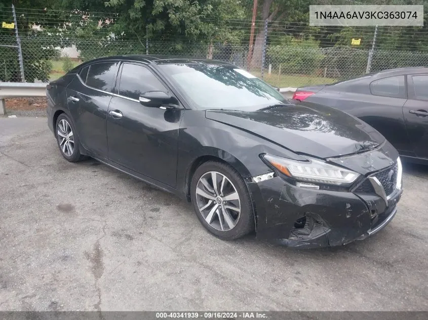 2019 Nissan Maxima 3.5 Sl VIN: 1N4AA6AV3KC363074 Lot: 40341939