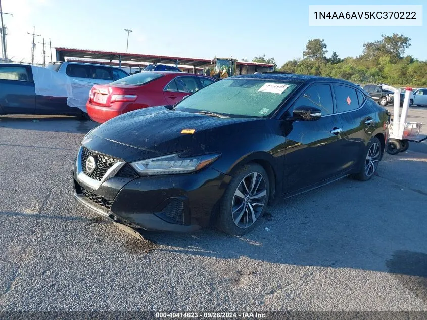 2019 Nissan Maxima 3.5 Sl VIN: 1N4AA6AV5KC370222 Lot: 40414623