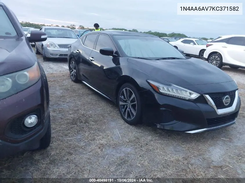 2019 Nissan Maxima S/Sl/Sr/Sv/Platinum VIN: 1N4AA6AV7KC371582 Lot: 40498191