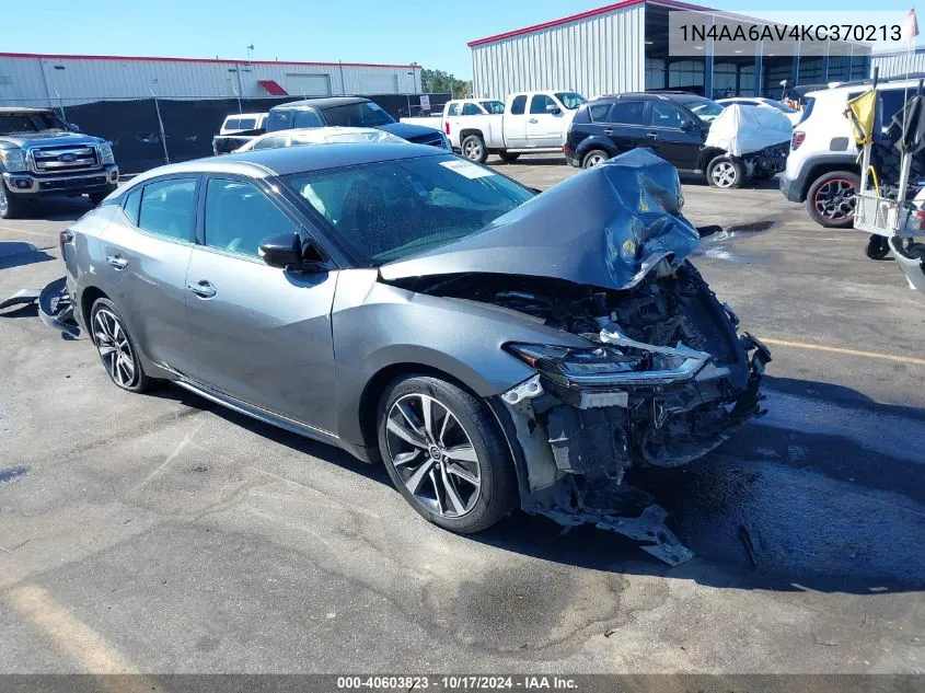 2019 Nissan Maxima 3.5 Sv VIN: 1N4AA6AV4KC370213 Lot: 40603823