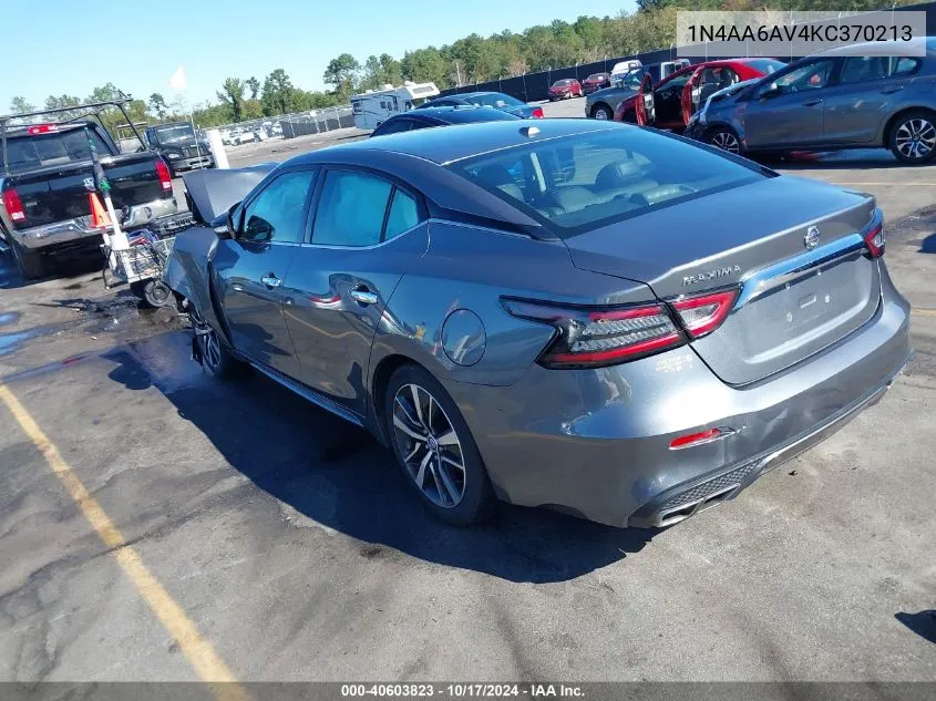 1N4AA6AV4KC370213 2019 Nissan Maxima 3.5 Sv