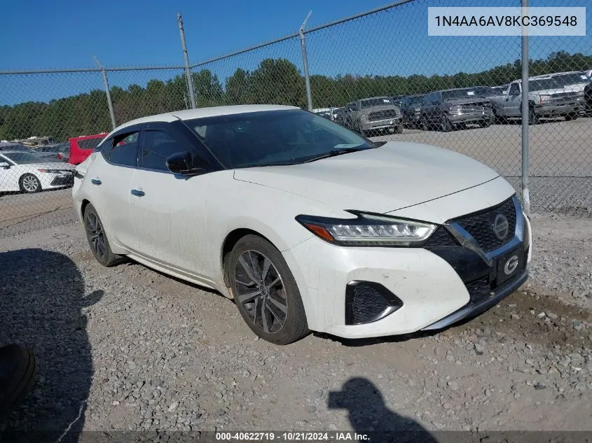 2019 Nissan Maxima 3.5 Sv VIN: 1N4AA6AV8KC369548 Lot: 40622719