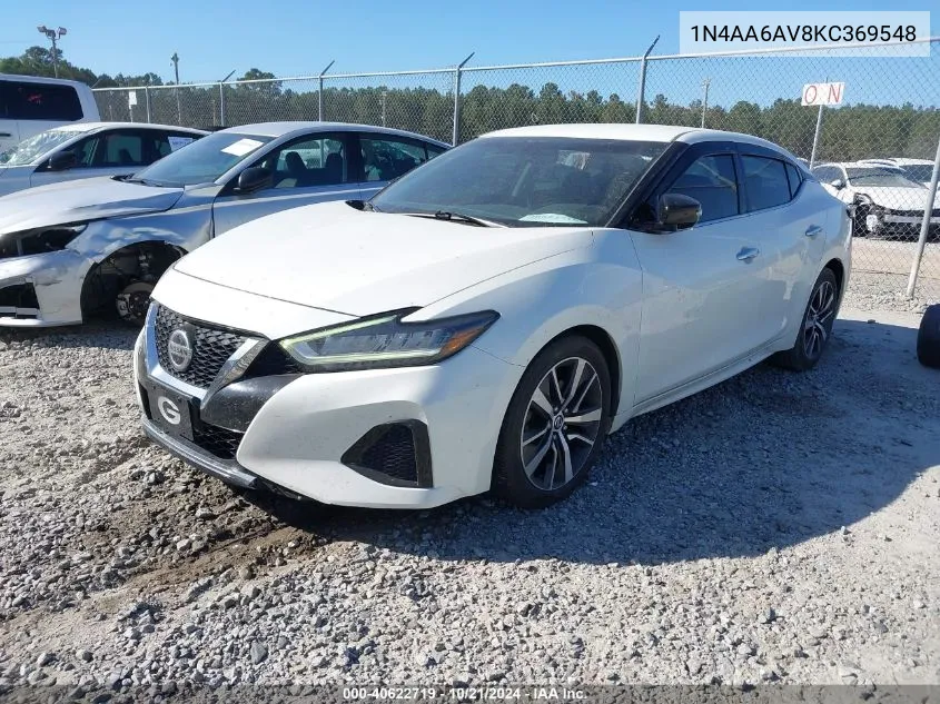 2019 Nissan Maxima 3.5 Sv VIN: 1N4AA6AV8KC369548 Lot: 40622719