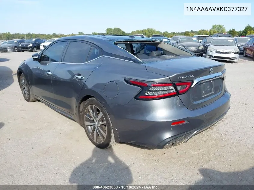 2019 Nissan Maxima 3.5 Sl VIN: 1N4AA6AVXKC377327 Lot: 40623850