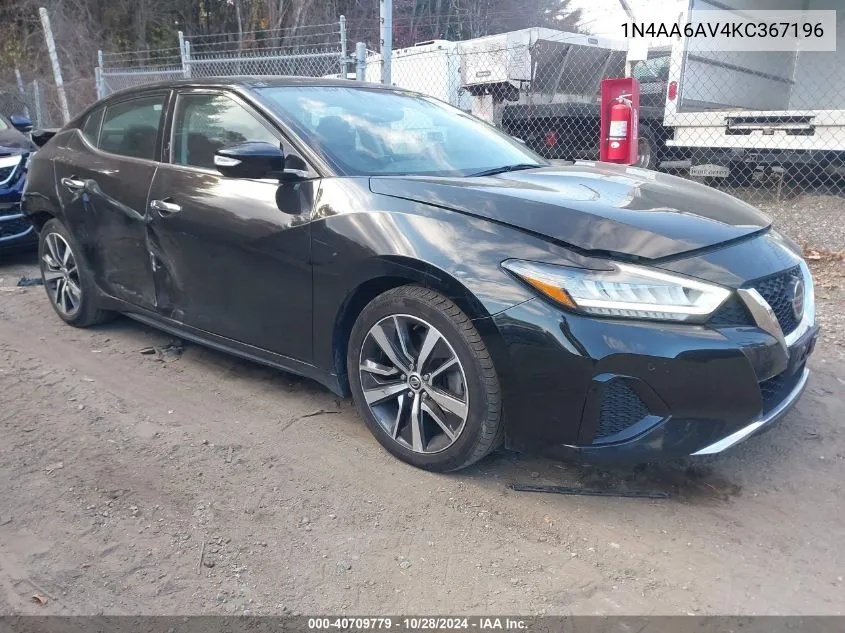 2019 Nissan Maxima 3.5 Sl VIN: 1N4AA6AV4KC367196 Lot: 40709779