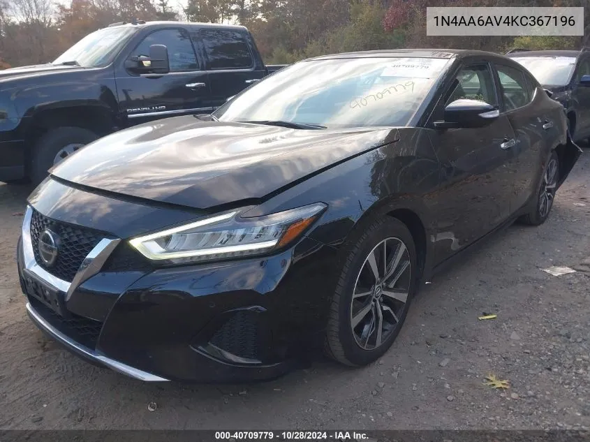 2019 Nissan Maxima 3.5 Sl VIN: 1N4AA6AV4KC367196 Lot: 40709779