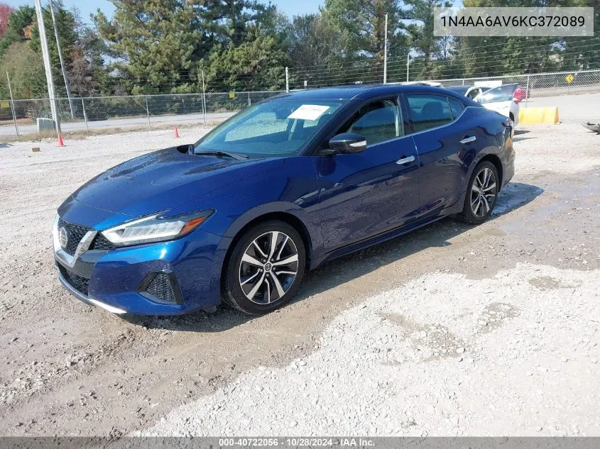 1N4AA6AV6KC372089 2019 Nissan Maxima 3.5 Sv