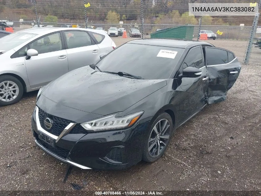 2019 Nissan Maxima 3.5 Sv VIN: 1N4AA6AV3KC383082 Lot: 40788466