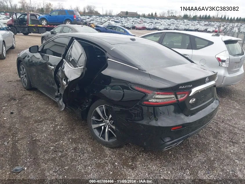 2019 Nissan Maxima 3.5 Sv VIN: 1N4AA6AV3KC383082 Lot: 40788466