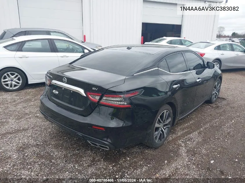 2019 Nissan Maxima 3.5 Sv VIN: 1N4AA6AV3KC383082 Lot: 40788466