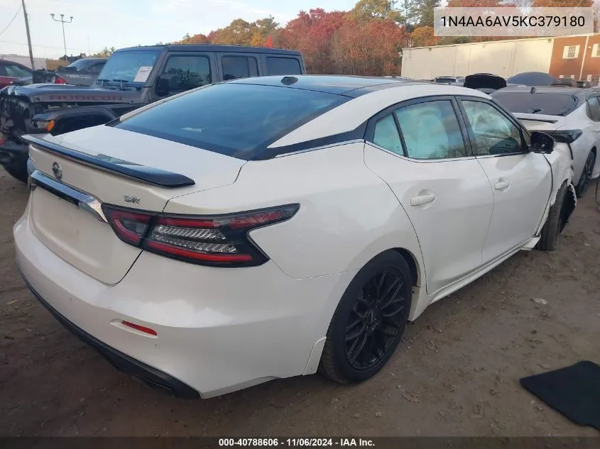 2019 Nissan Maxima 3.5 Sr VIN: 1N4AA6AV5KC379180 Lot: 40788606