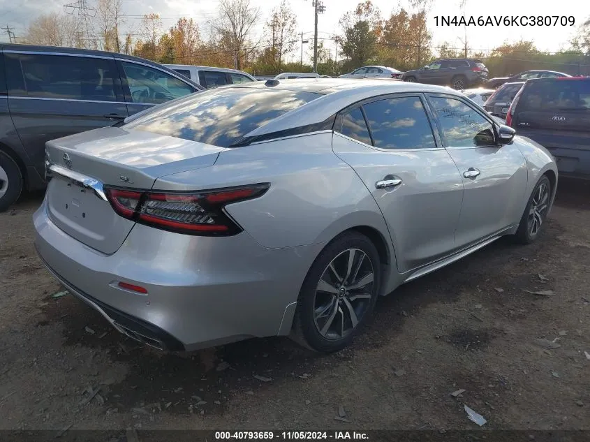 2019 Nissan Maxima 3.5 Sl VIN: 1N4AA6AV6KC380709 Lot: 40793659