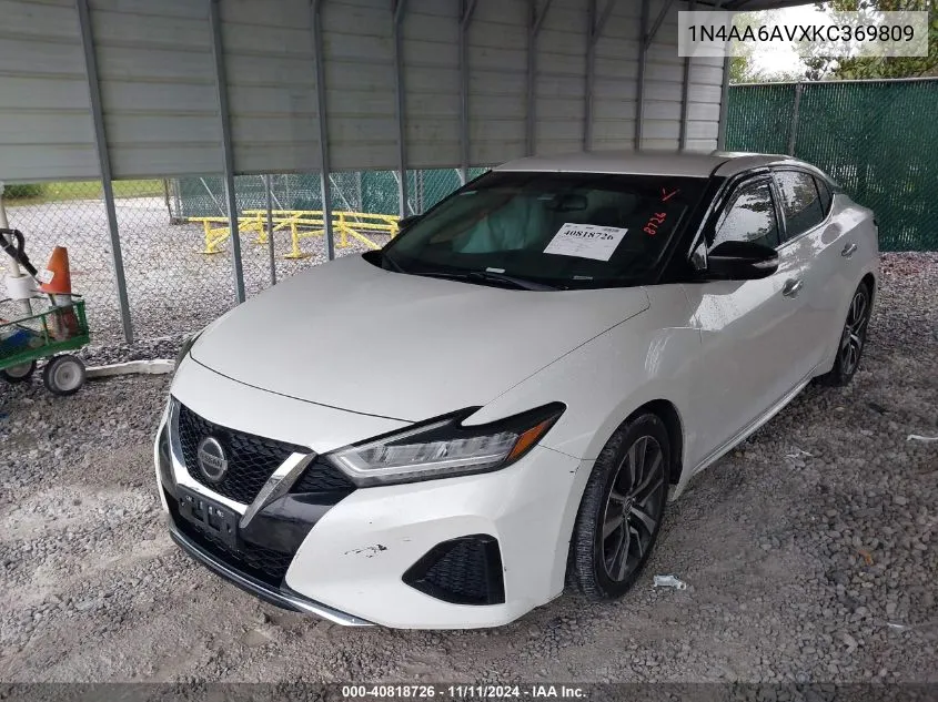 2019 Nissan Maxima 3.5 Sv VIN: 1N4AA6AVXKC369809 Lot: 40818726