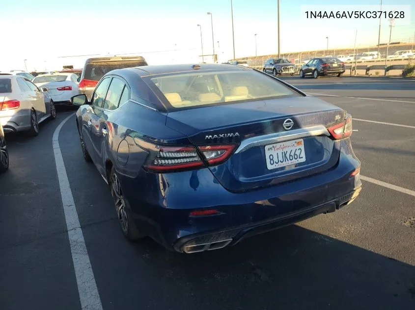 2019 Nissan Maxima S/Sl/Sr/Sv/Platinum VIN: 1N4AA6AV5KC371628 Lot: 40820710