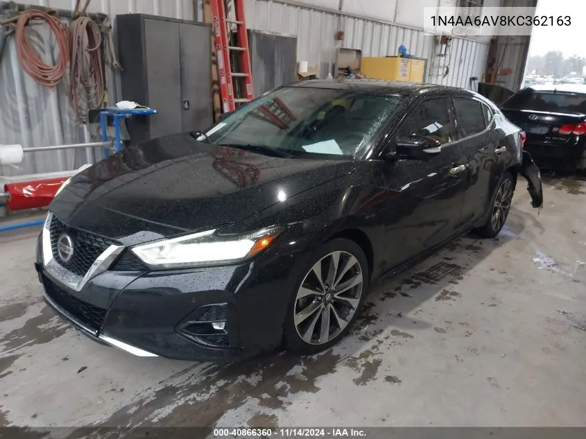 2019 Nissan Maxima 3.5 Platinum VIN: 1N4AA6AV8KC362163 Lot: 40866360