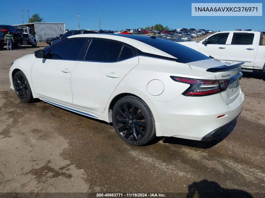 2019 Nissan Maxima 3.5 Sr VIN: 1N4AA6AVXKC376971 Lot: 40883771