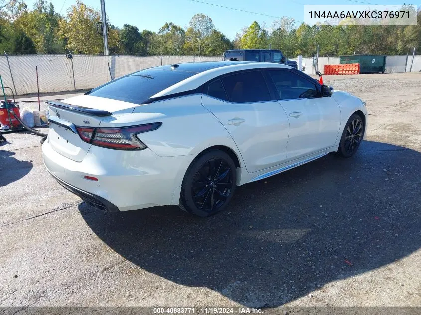 2019 Nissan Maxima 3.5 Sr VIN: 1N4AA6AVXKC376971 Lot: 40883771