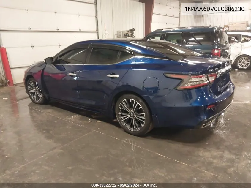 2020 Nissan Maxima Sl Xtronic Cvt VIN: 1N4AA6DV0LC386230 Lot: 39322722