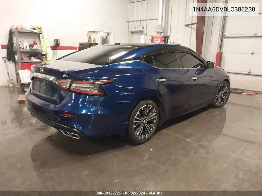 2020 Nissan Maxima Sl Xtronic Cvt VIN: 1N4AA6DV0LC386230 Lot: 39322722