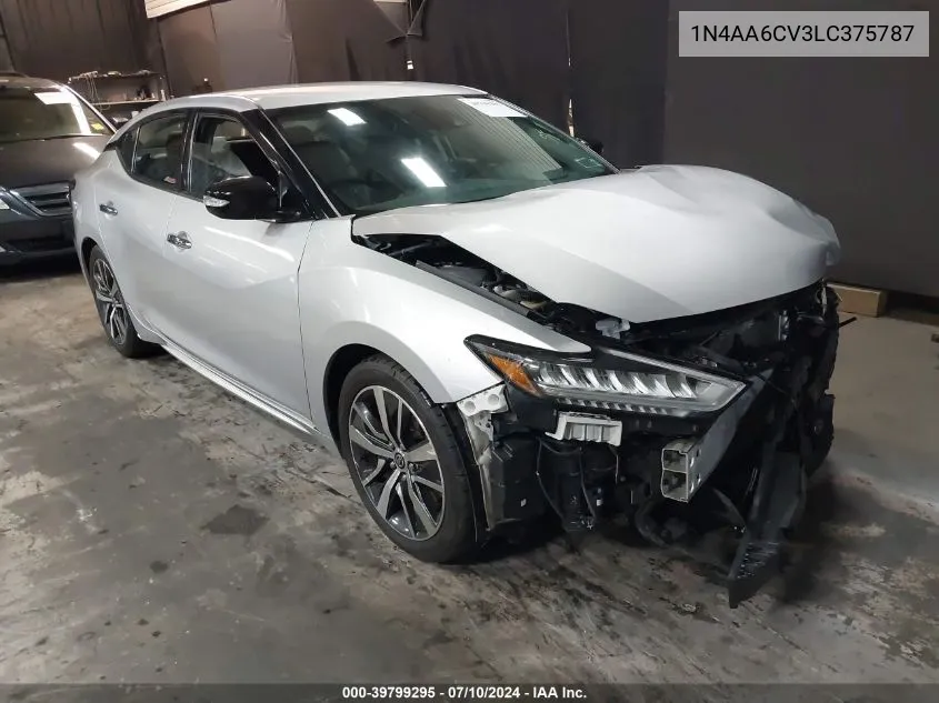 2020 Nissan Maxima Sv Xtronic Cvt VIN: 1N4AA6CV3LC375787 Lot: 39799295