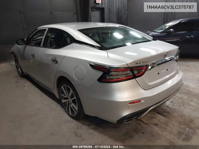 2020 Nissan Maxima Sv Xtronic Cvt VIN: 1N4AA6CV3LC375787 Lot: 39799295