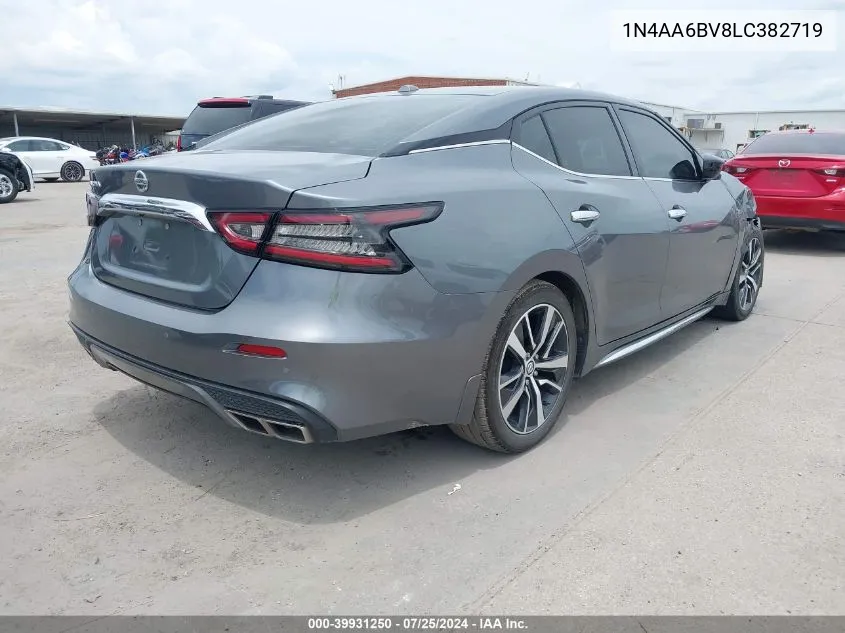 2020 Nissan Maxima S Xtronic Cvt VIN: 1N4AA6BV8LC382719 Lot: 39931250