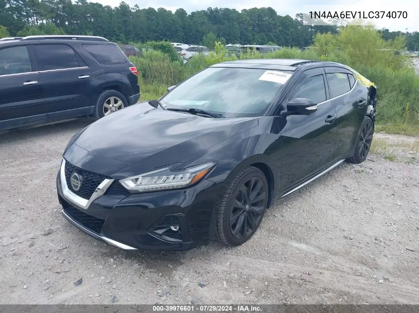 2020 Nissan Maxima Sr Xtronic Cvt VIN: 1N4AA6EV1LC374070 Lot: 39976601