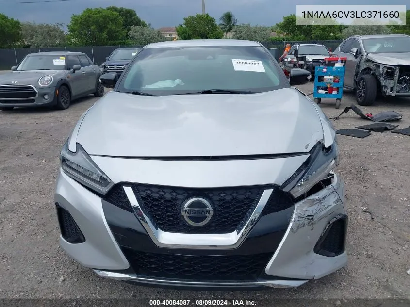 2020 Nissan Maxima Sv Xtronic Cvt VIN: 1N4AA6CV3LC371660 Lot: 40084087