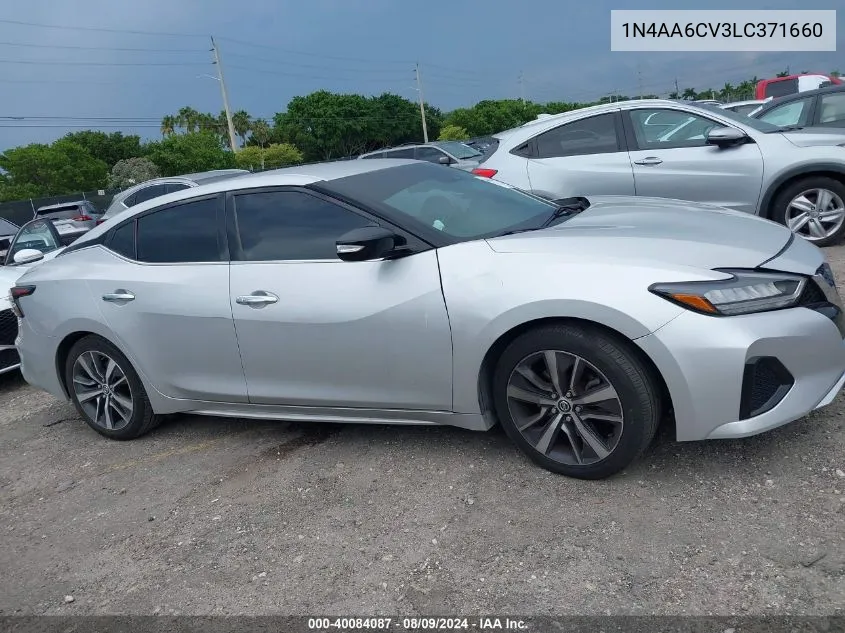 2020 Nissan Maxima Sv Xtronic Cvt VIN: 1N4AA6CV3LC371660 Lot: 40084087