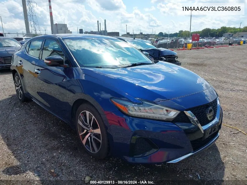 2020 Nissan Maxima Sv Xtronic Cvt VIN: 1N4AA6CV3LC360805 Lot: 40129913