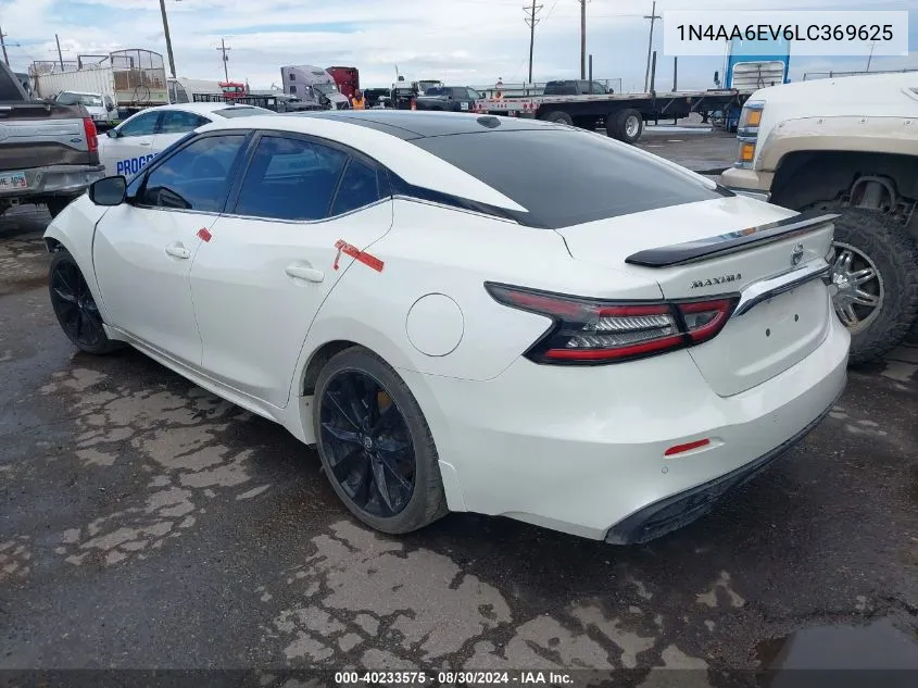 2020 Nissan Maxima Sr Xtronic Cvt VIN: 1N4AA6EV6LC369625 Lot: 40233575