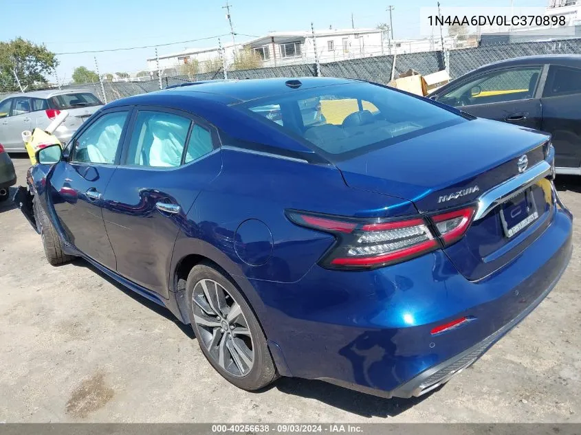 2020 Nissan Maxima Sl Xtronic Cvt VIN: 1N4AA6DV0LC370898 Lot: 40256638