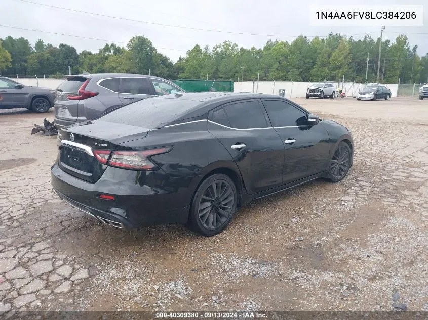 2020 Nissan Maxima Platinum VIN: 1N4AA6FV8LC384206 Lot: 40309380