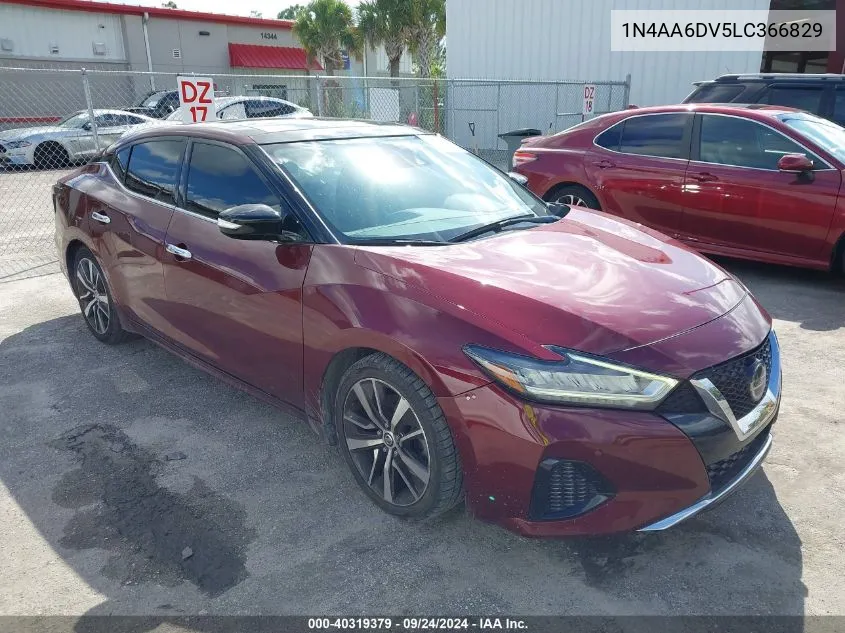 2020 Nissan Maxima Sl Xtronic Cvt VIN: 1N4AA6DV5LC366829 Lot: 40319379