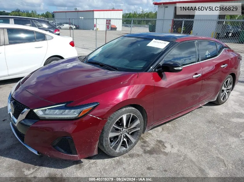 2020 Nissan Maxima Sl Xtronic Cvt VIN: 1N4AA6DV5LC366829 Lot: 40319379