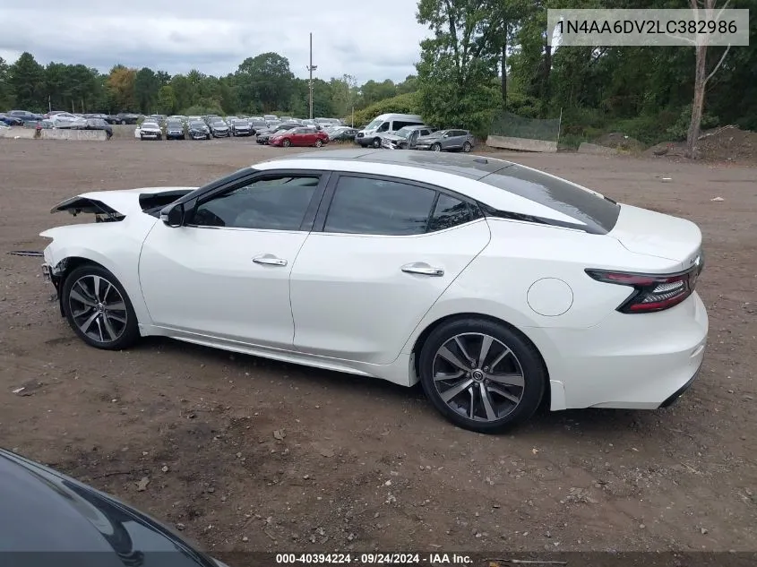 2020 Nissan Maxima Sl Xtronic Cvt VIN: 1N4AA6DV2LC382986 Lot: 40394224