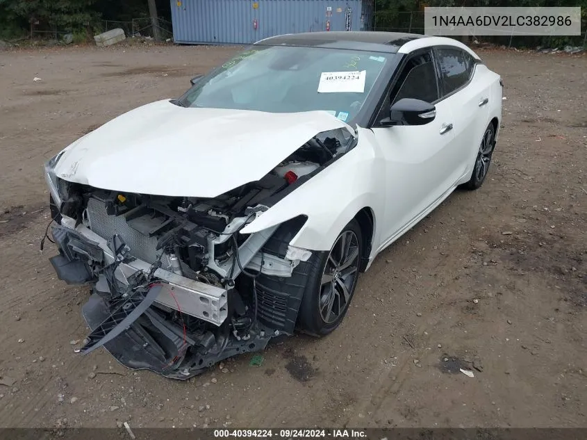 1N4AA6DV2LC382986 2020 Nissan Maxima Sl Xtronic Cvt