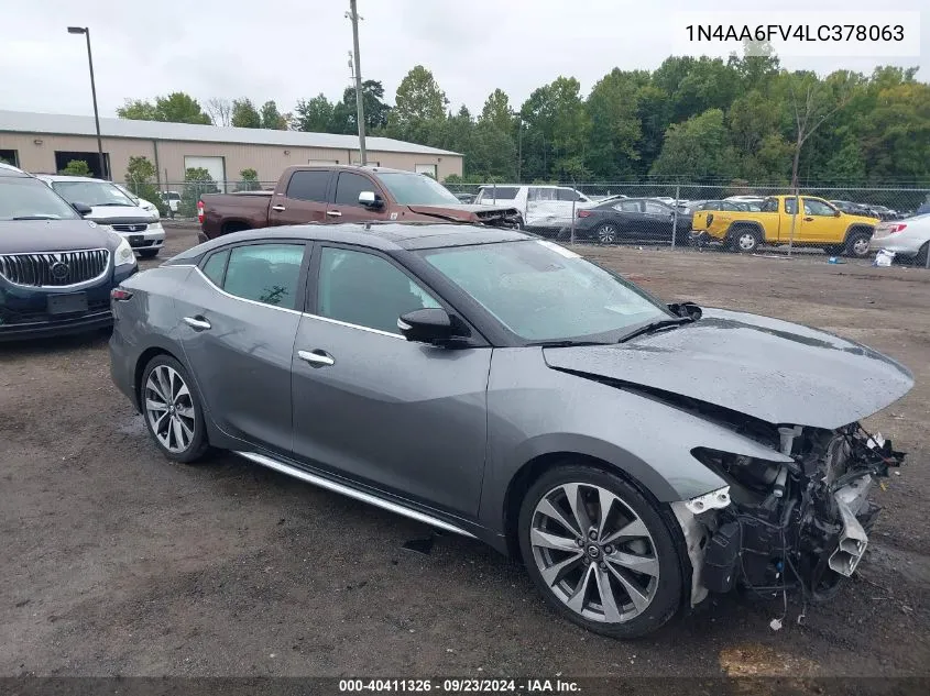 2020 Nissan Maxima Platinum Xtronic Cvt VIN: 1N4AA6FV4LC378063 Lot: 40411326