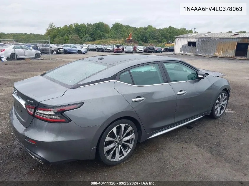 2020 Nissan Maxima Platinum Xtronic Cvt VIN: 1N4AA6FV4LC378063 Lot: 40411326