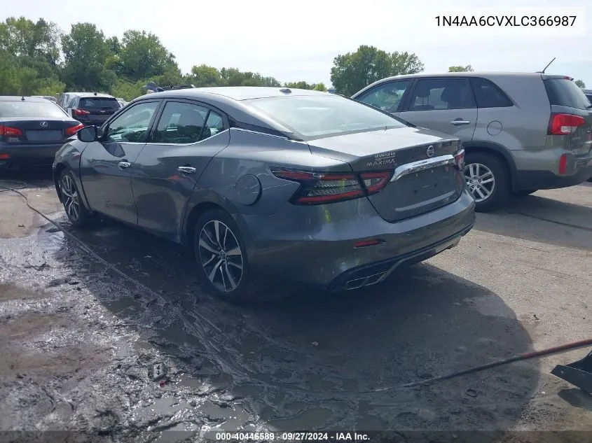 2020 Nissan Maxima Sv Xtronic Cvt VIN: 1N4AA6CVXLC366987 Lot: 40446589