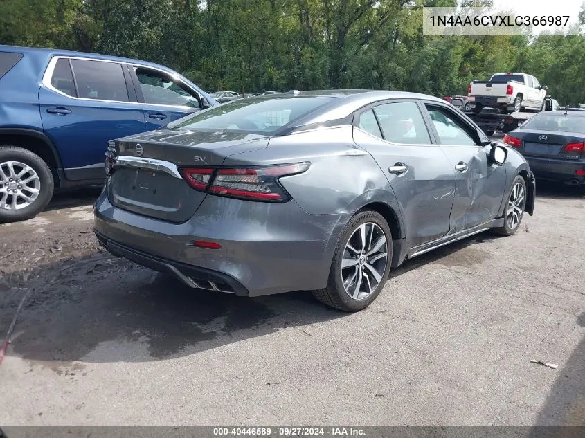 2020 Nissan Maxima Sv Xtronic Cvt VIN: 1N4AA6CVXLC366987 Lot: 40446589