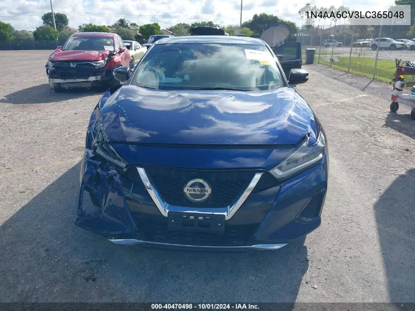 2020 Nissan Maxima Sv VIN: 1N4AA6CV3LC365048 Lot: 40470498