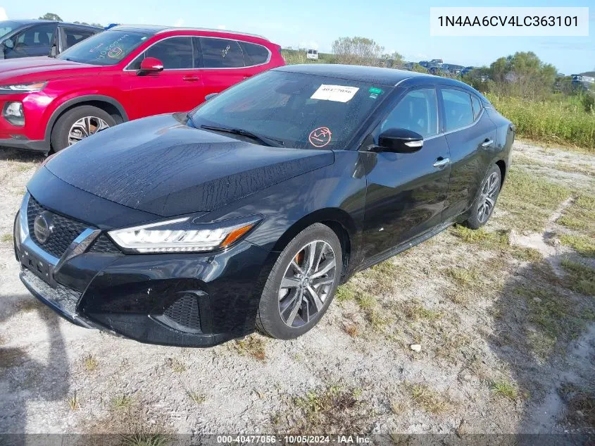 2020 Nissan Maxima Sv VIN: 1N4AA6CV4LC363101 Lot: 40477056