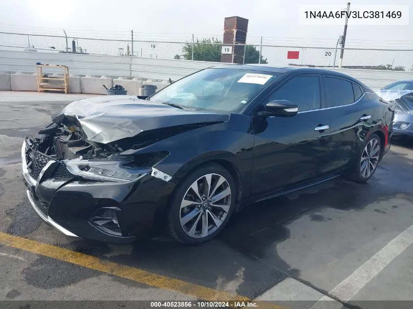 2020 Nissan Maxima Platinum Xtronic Cvt VIN: 1N4AA6FV3LC381469 Lot: 40523856