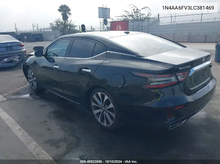 2020 Nissan Maxima Platinum Xtronic Cvt VIN: 1N4AA6FV3LC381469 Lot: 40523856