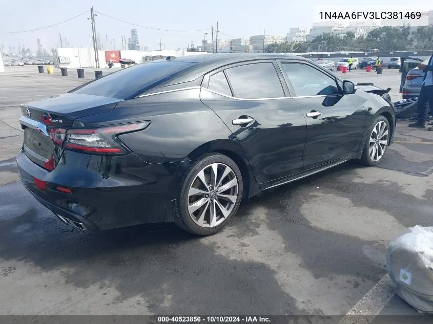 2020 Nissan Maxima Platinum Xtronic Cvt VIN: 1N4AA6FV3LC381469 Lot: 40523856