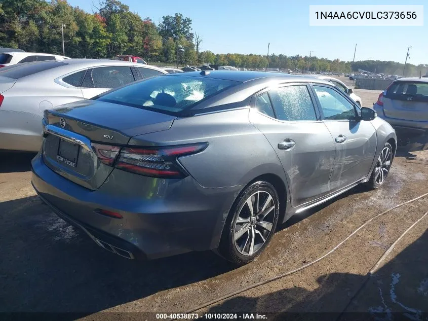 2020 Nissan Maxima Sv Xtronic Cvt VIN: 1N4AA6CV0LC373656 Lot: 40538873